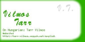 vilmos tarr business card